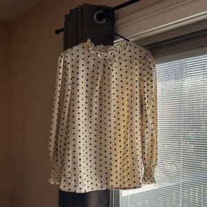 Polka Dot Ruffle Blouse